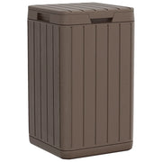 Cestino per Rifiuti da Esterno Marrone 38x38x65 cm in PP CFW7316035