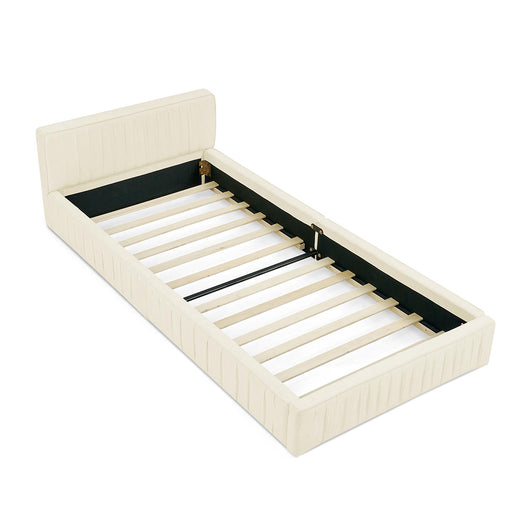 Letto bambino 90x200cm?- Xylo - chenille eucalipto beige