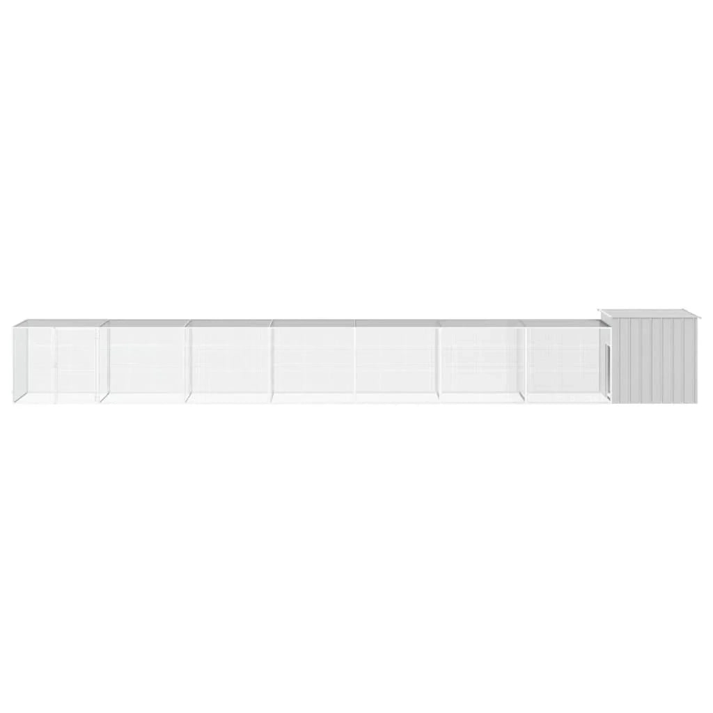 Gabbia per polli 800 x 91 x 100 cm acciaio zincato grigio 02_0041662