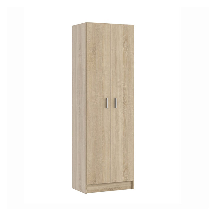 Armadio multiuso a piu' ripiani 180x58x37 cm rovere candian