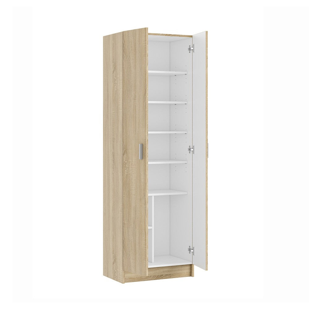 Armadio multiuso a piu' ripiani 180x58x37 cm rovere candian