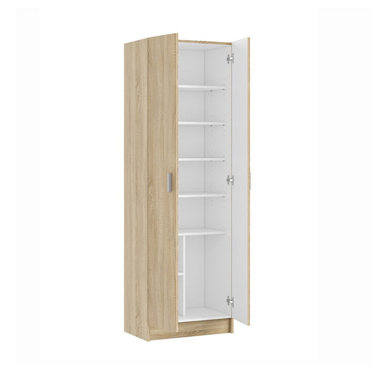 Armadio multiuso a piu' ripiani 180x58x37 cm rovere candian