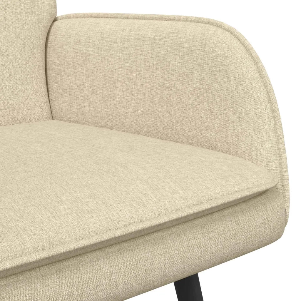 Divano a 2 Posti Crema 115 x 61 x 87 cm Tessuto