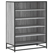 Scarpiera | Mobile per scarpe Grigio Sonoma 75x38x97,5 cm Legno Multistrato Metallo