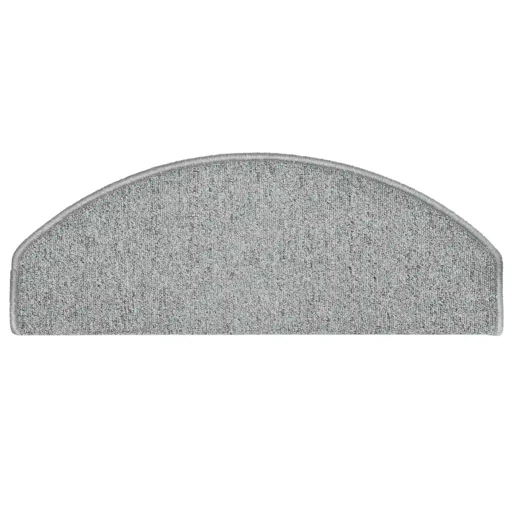 Tappetini per scale 30 pz 65x24x4 cm Grigio chiaro Semicircolari Grandi