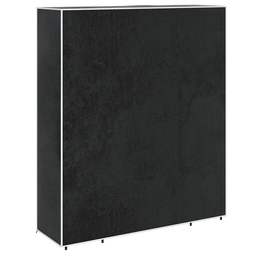 Armadio in Tessuto con Scomparti e Aste 45x150x176 cm Nero CFW8663027
