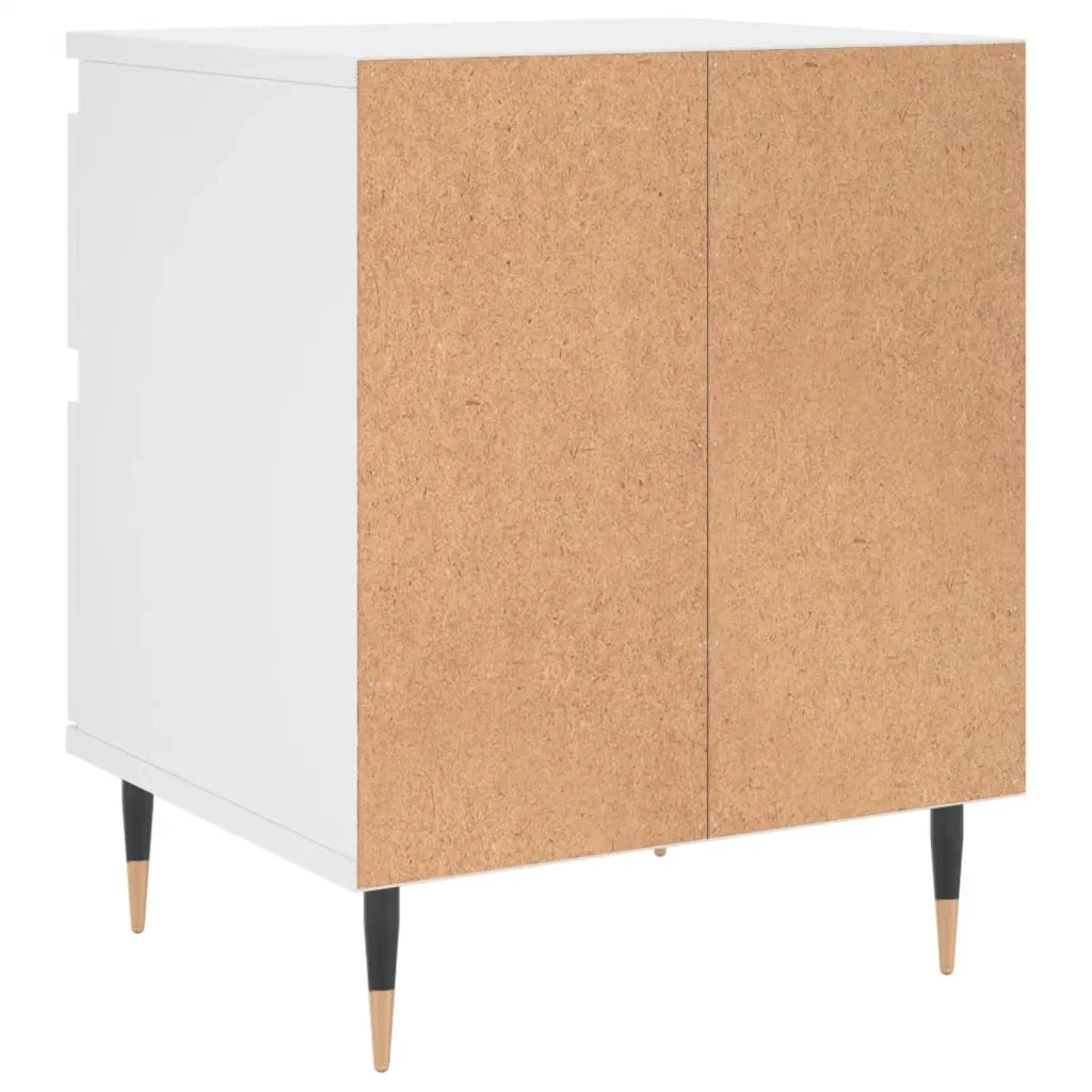 Comodino | Armadio da Notte | Mobiletto da notte Bianco 40x35x50 cm in Legno Multistrato