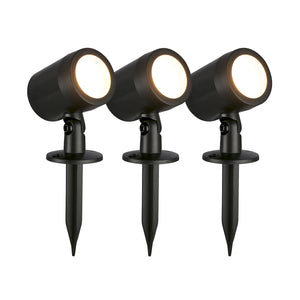 Faretto Esterno Moderno Ples Plastica Nero Led Integrato 4,2W 3000K