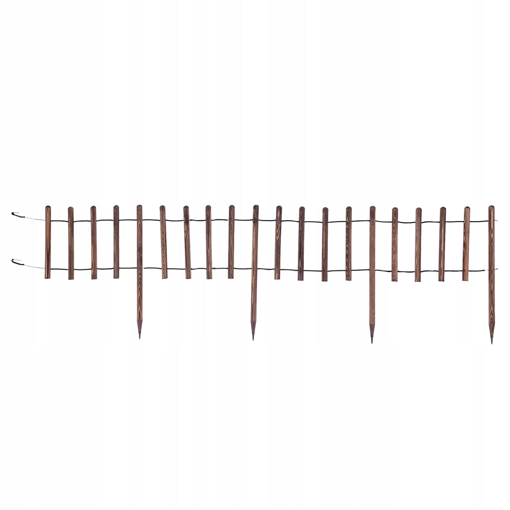 Recinzione da giardino KADAX, bordura in legno per prato, 185 cm, colore marrone.
