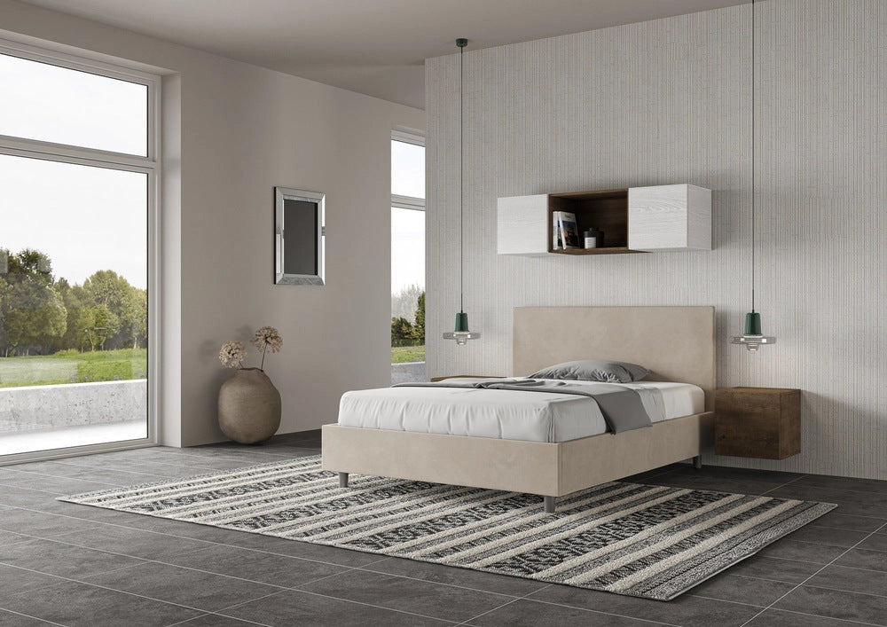 Letto Matrimoniale 160x210 cm Senza Rete Adele Sabbia