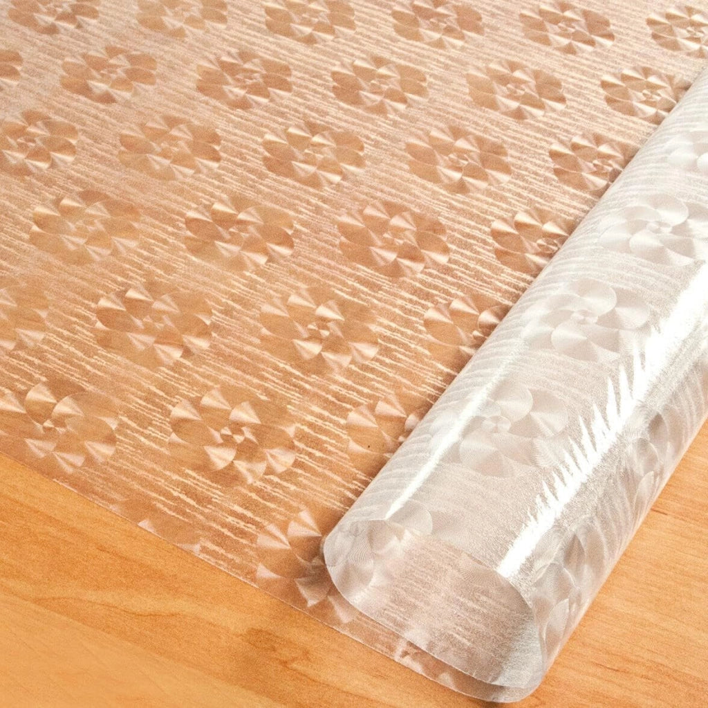 Tovaglia Trasparente Antimacchia 140x260 cm Moderna Plastificata Lucida Copritavolo Pvc Dis.18