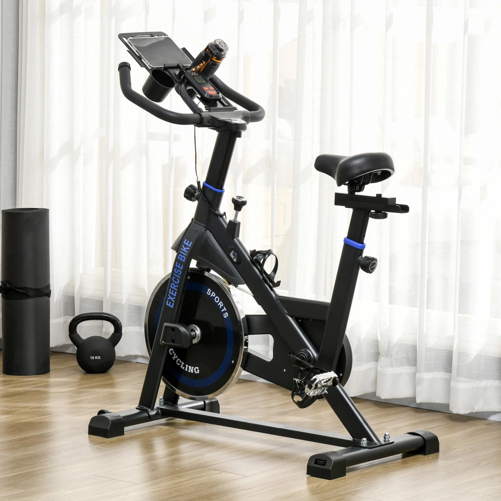 Bicicletta Statica ¨C zephmum ¨C Blu, Resistenza Regolabile, Volano 8 kg, LCD