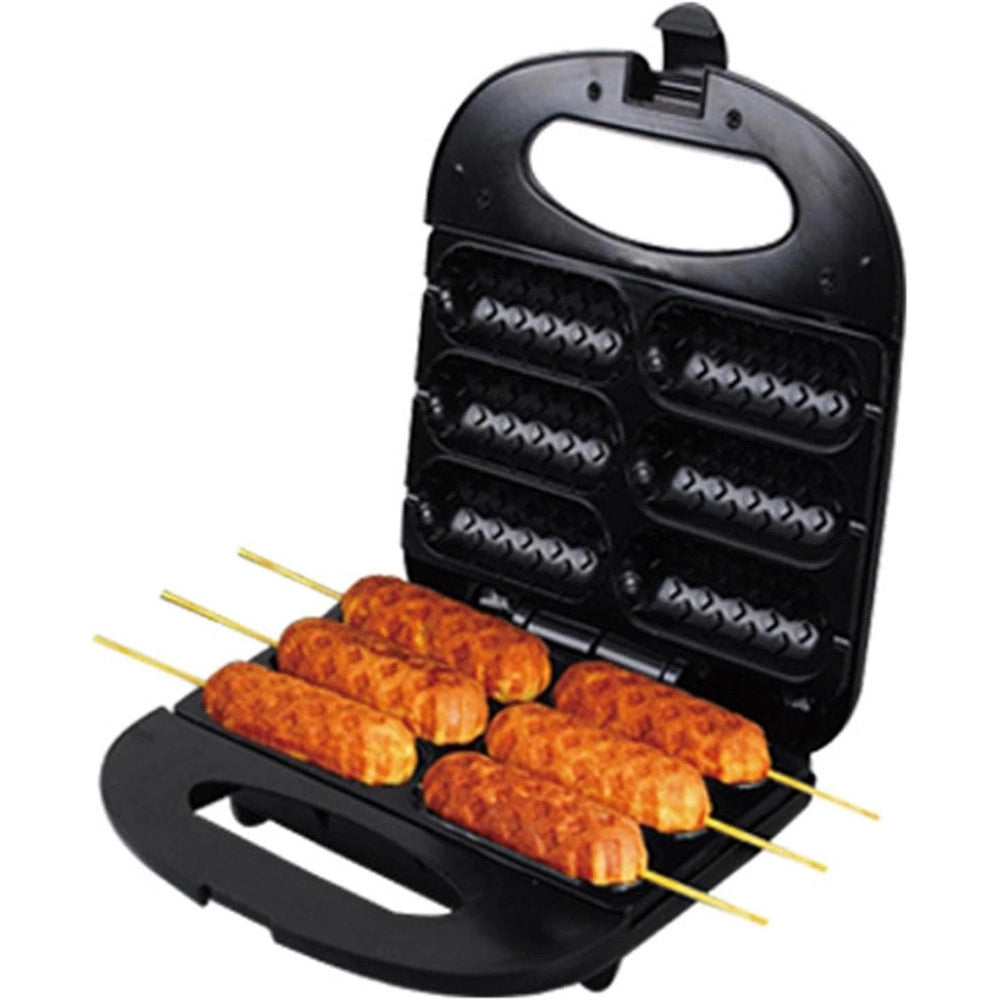 Trade Shop - Piastra Elettrica Antiaderente Multifunzione 750w Calore Uniforme Per Corn Dog Hot Dog -