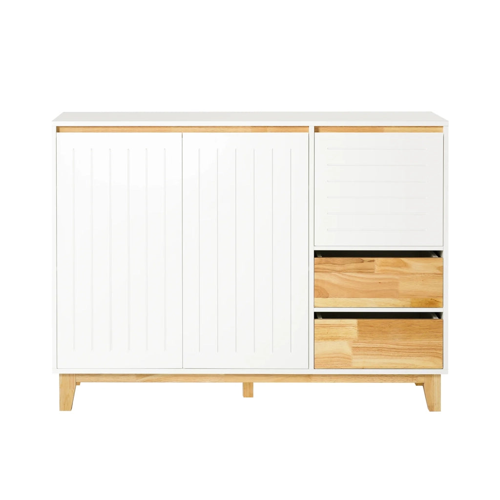 Credenza Mobile da cucina Armadio cucina Mobile da ingresso Buffet Mobile laterale credenza bassa Mobile TV 120x40x90m FSB75-WN SoBuy