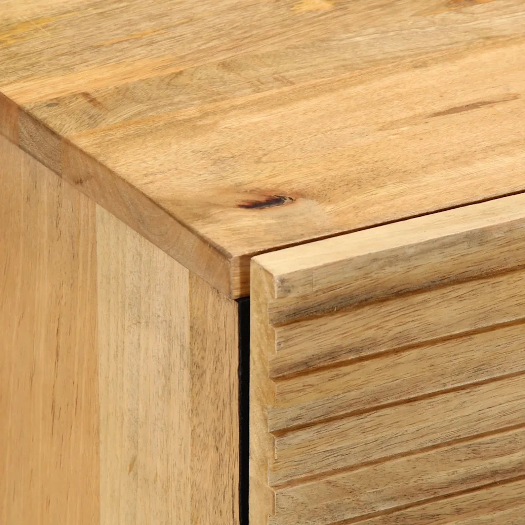 Comodino Marrone 50x33x60 cm in Legno Massello di Mango 4017729
