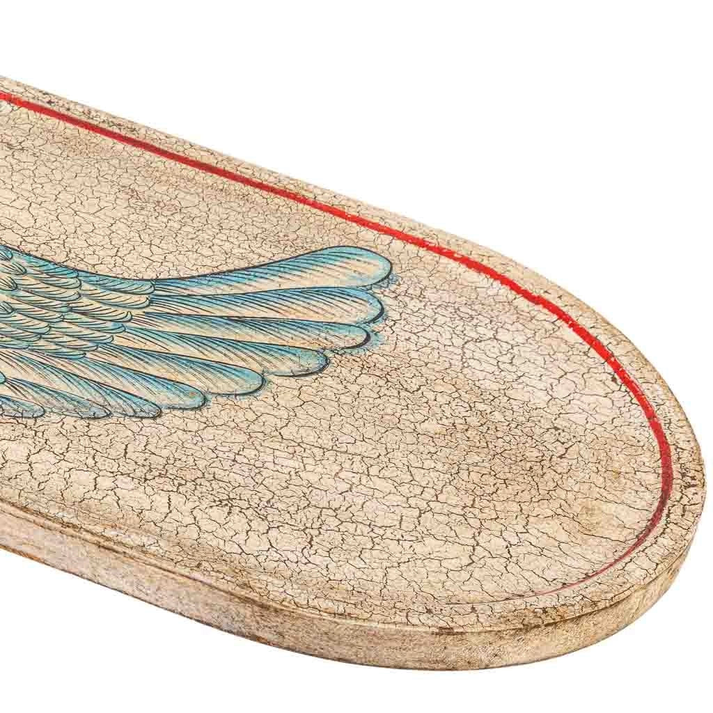 Vassoio in legno multicolore 48x2x25 cm