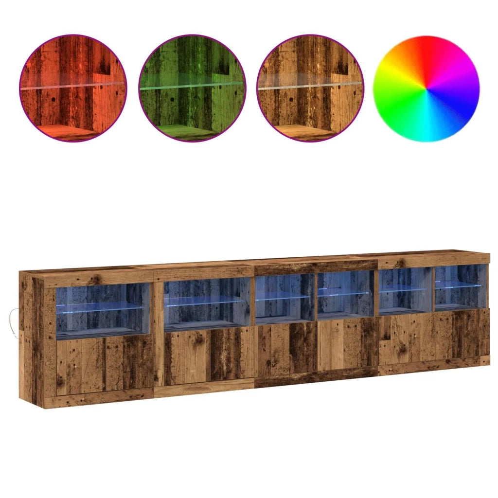 Madia LED Legno vecchio 283 x 37 x 67 cm Legno multistrato 3333113
