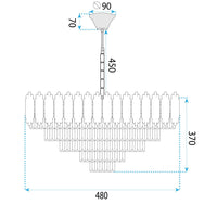 Lampada Cristal G057-cp 50cm Gold