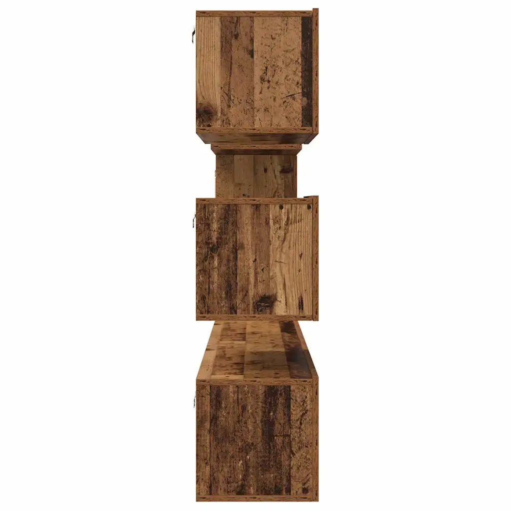 vidaXL Set mobile TV 6 pcs Legno vecchio 30.5 x 30 x 90 cm