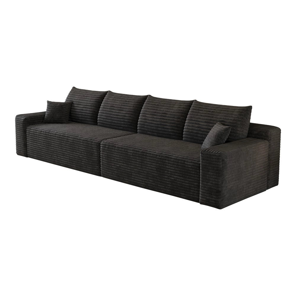 Divano letto in velluto nero ¨C Minimal ¨C 302 cm