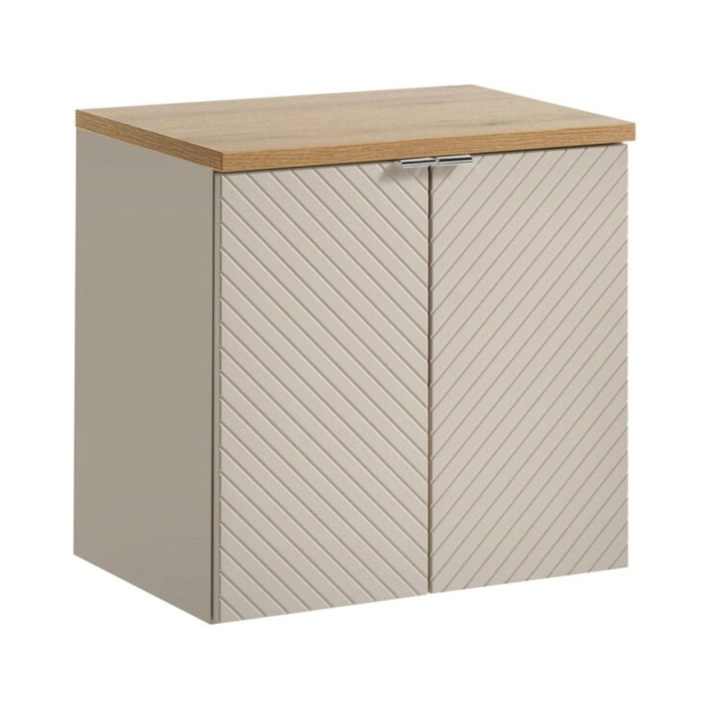 Set per bagno AOKI: mobile sottolavabo con ante 60cm + piano lavabo in rovere