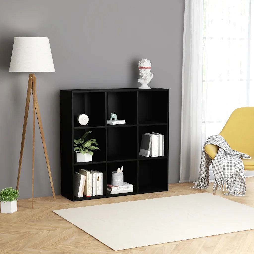 Libreria Nera 98x29x97,5 cm in Legno Multistrato 801126