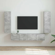 Mobile TV da parete 2 pz-Set di 2 Mobile TV a Muro-Credenza TV Calcestruzzo 30 x 31 x 100 cm