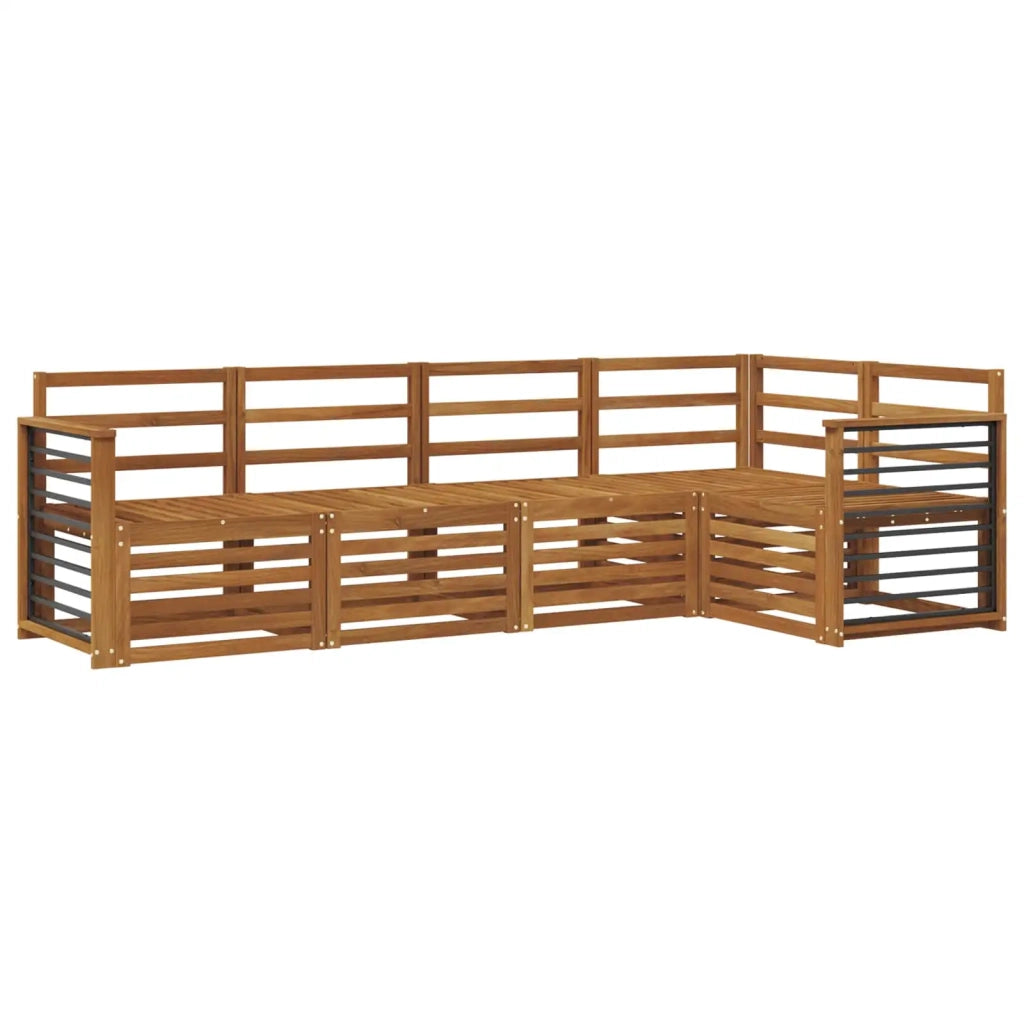 Set divani 5 pcs Naturale Legno di Acacia Massello 3374819