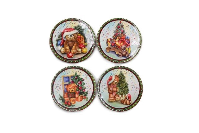 1 Pezzo Mattonella Decorativa Natalizia Natale 20 x 21 cm 4 Decori