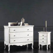 Como 3 cassetti arte povera in legno massello e mdf con rifinitura in bianco 107x52x89 H