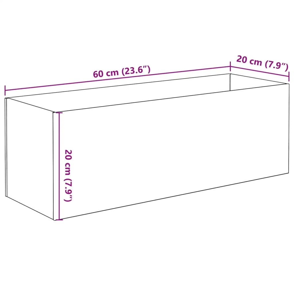 Acquario con archiviazione Trasparente 60 x 20 x 20 cm Vetro 42020383