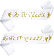 Kit di benvenuto per la mamma a venire - Attrezzatura per la festa di benvenuto del bambino - Svelare il sesso - Bianco Oro