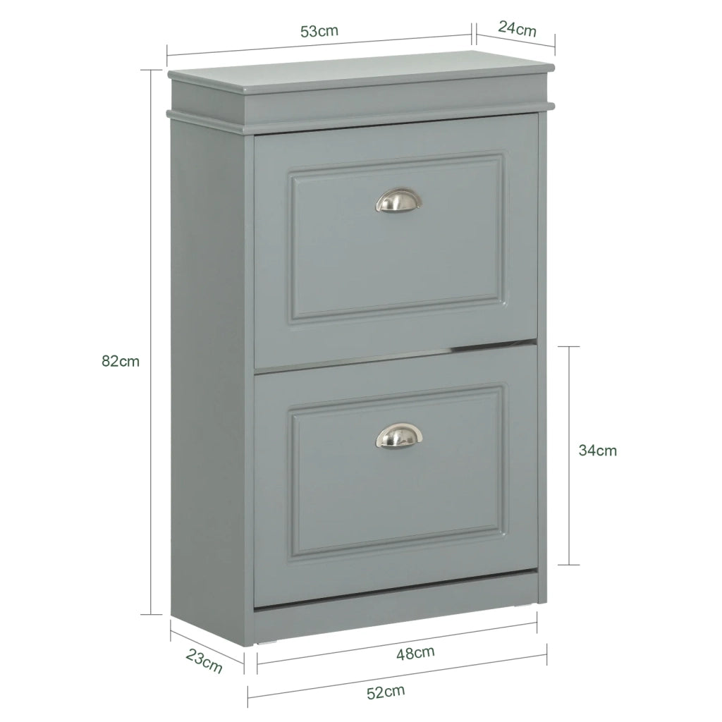 Scarpiera Salvaspazio Slim Portascarpe Salvaspazio Regolabili 54x24x83cm Grigio FSR78-HG