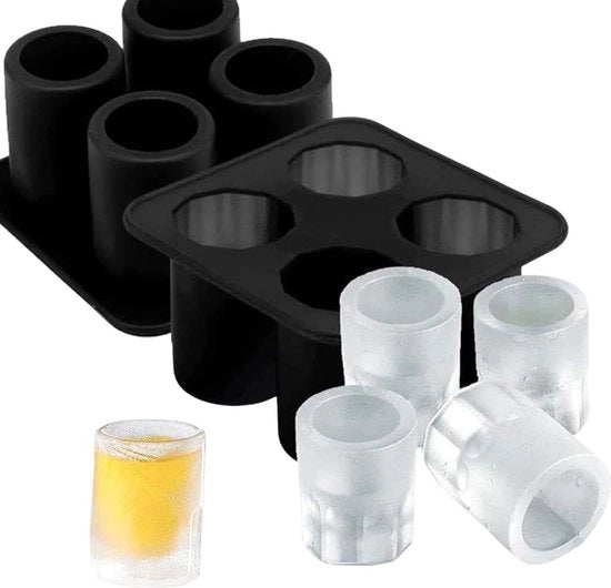 Molde per bicchieri di ghiaccio in silicone per resina - Bicchieri di ghiaccio per whiskey congelati - 375 x 375 mm - Cesti per bicchieri di ghiaccio - Cesti per cupcake eaker (2-Pack)
