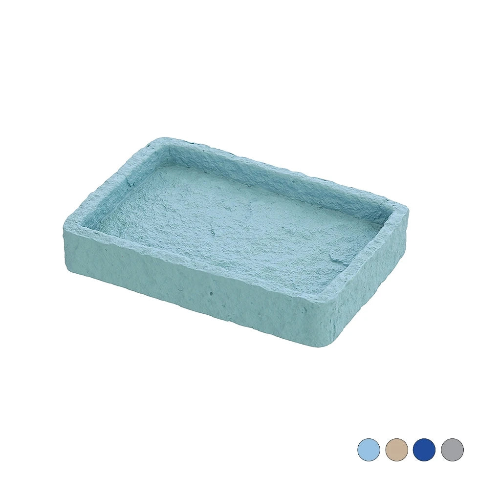 Porta sapone FERID linea Sabbia Blu pastello 11,8x8,3xH2 cm