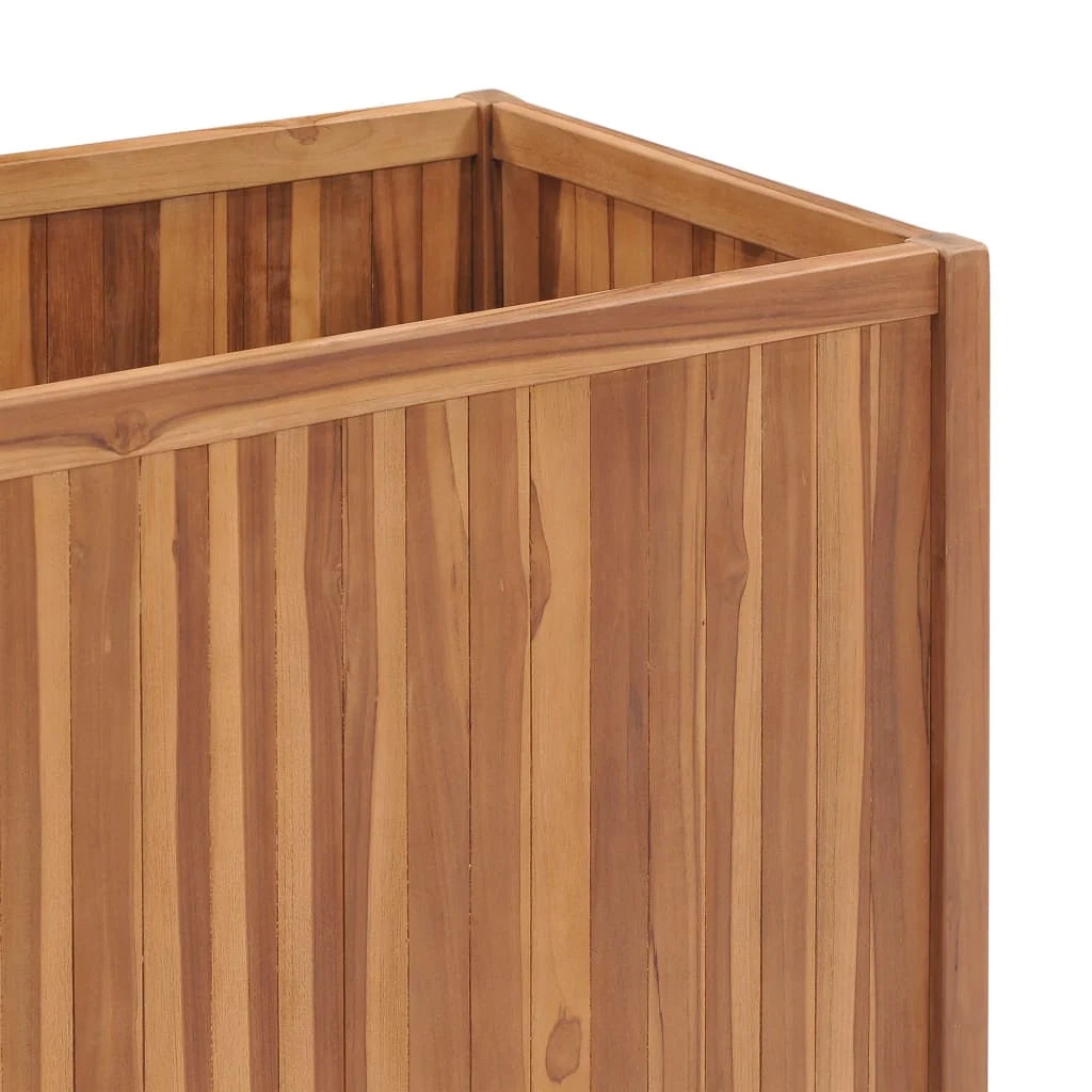 Aiuola rialzata per piante e fiori 100 x 50 x 70 cm legno massello di teak 02_0000900