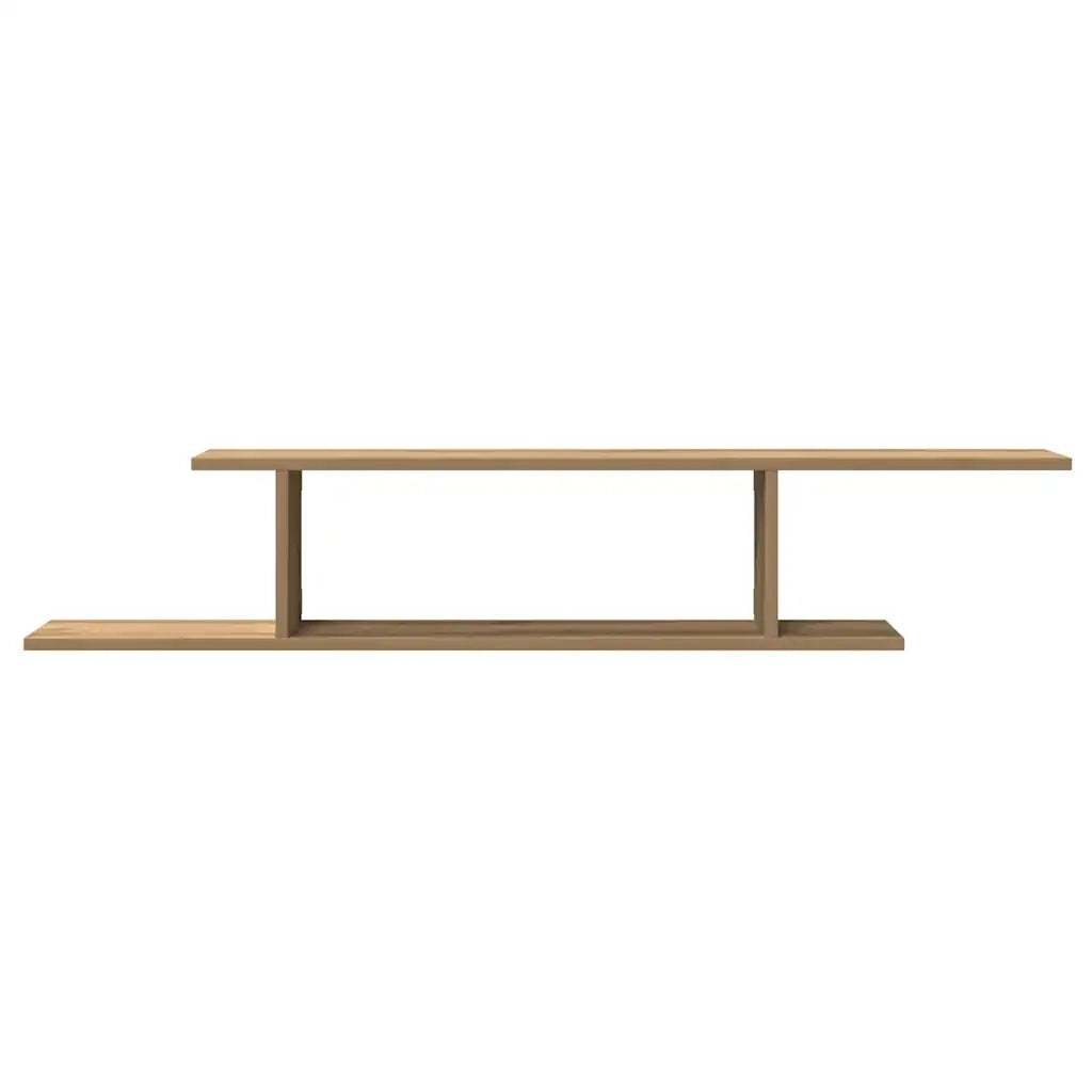 Scaffale TV Parete Rovere Artigianale 125x18x23 cm Truciolato 856575