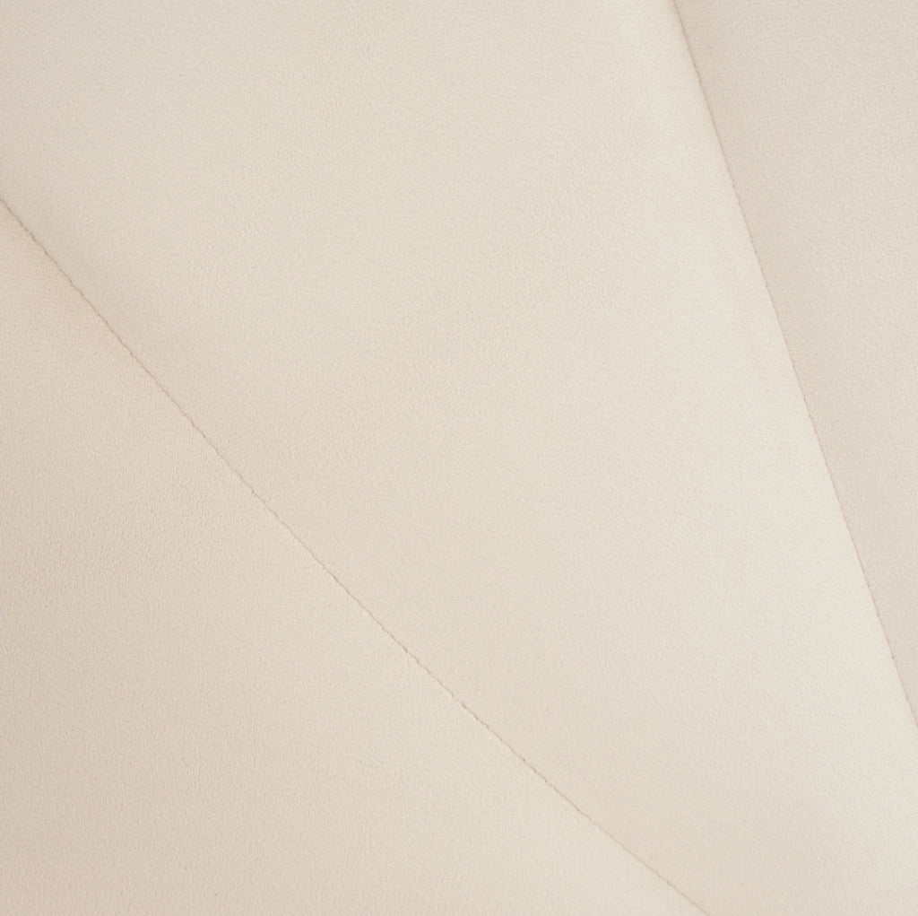 Letto singolo imbottito 90x200 cm in velluto beige e rosa con LED multicolore