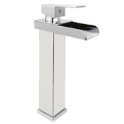 Trade Shop - Rubinetto Bagno Design Moderno A Cascata Miscelatore Monocomando Alto Cromato -