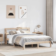 Giroletto con Testiera-Struttura Letto con testiera 140x200 cm in Legno Massello di Pino 694272