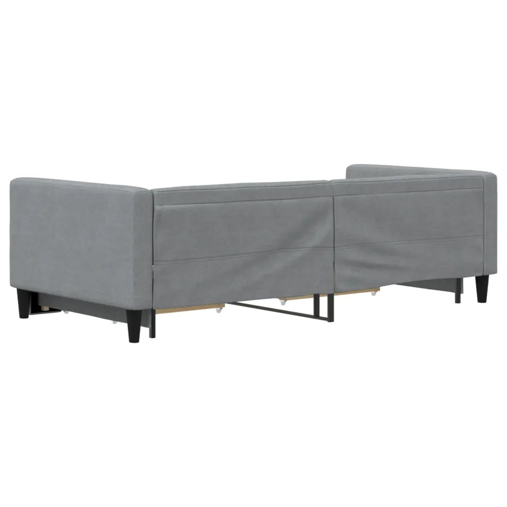 Divano letto | Sof¨¤ letto | Letto singolo Estraibile Cassetti Grigio Chiaro 90x190cm Tessuto
