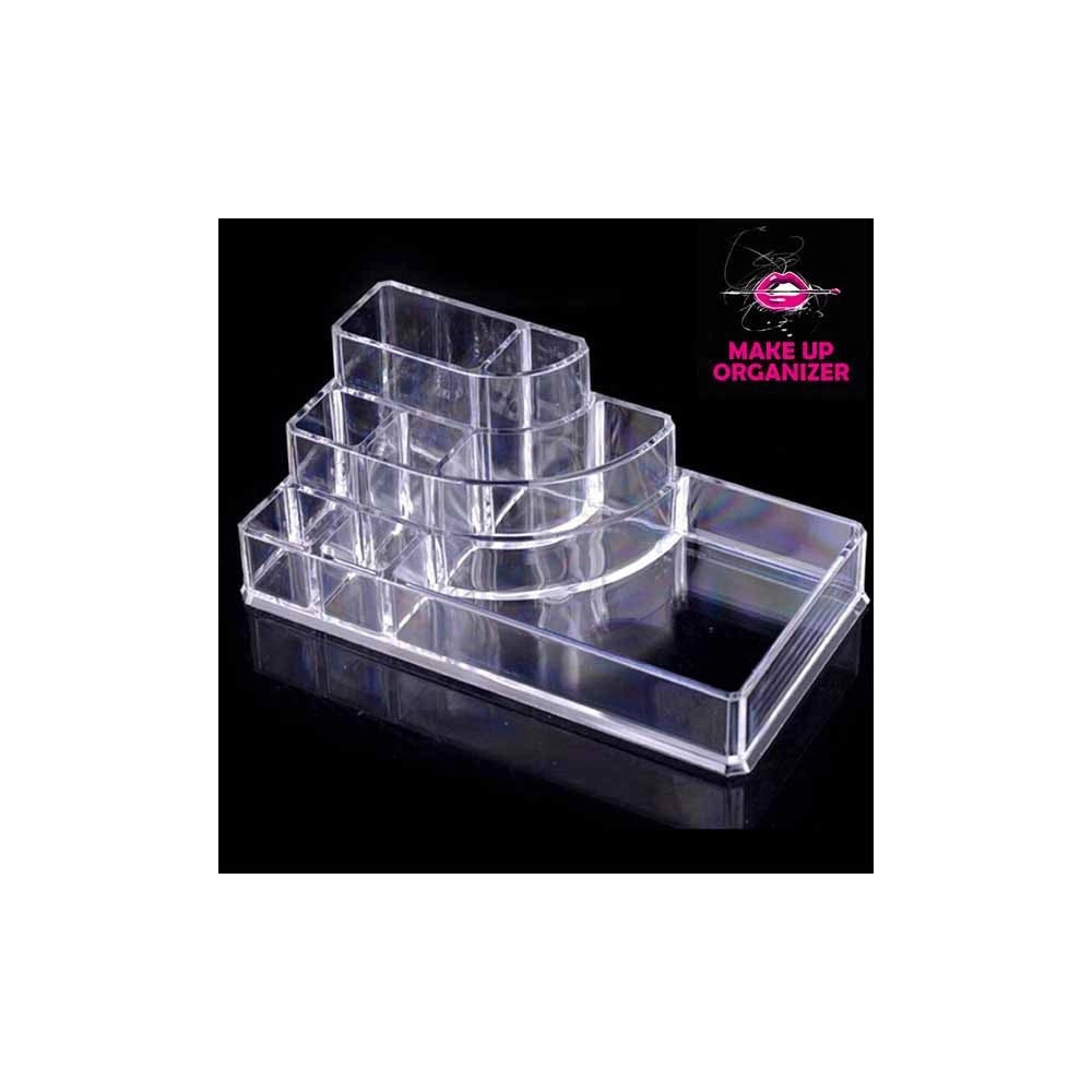 Trade Shop - Organizer Cosmetici Trucco Make Up 8 Comparti Organizzatore In Acrilico Beauty -