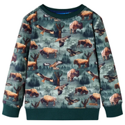 Felpa per Bambini Verde Scuro 128cod mxl 132407
