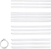 Accessori per anello - 12 pezzi - anello di regolazione trasparente - chiave per anello - anello di regolamento - cordino - accessori per anello - silicone - 4 specifiche