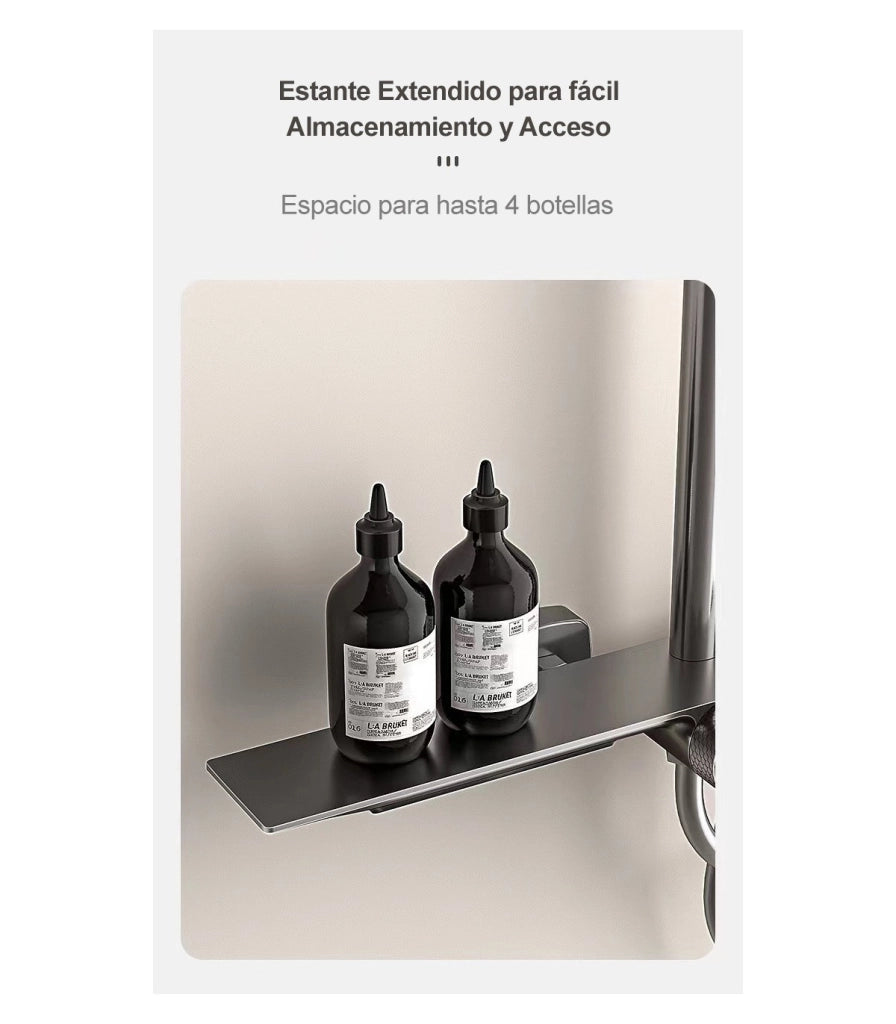 Colonna Doccia-Bagno TomaHawk LH-2365 Termostatica | Rame | Display LED Temperatura | Soffione e Tetto
