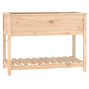 Fioriera | Cassetta per fiori | Vaso con Mensola 111,5x54x81 cm in Legno Massello di Pino
