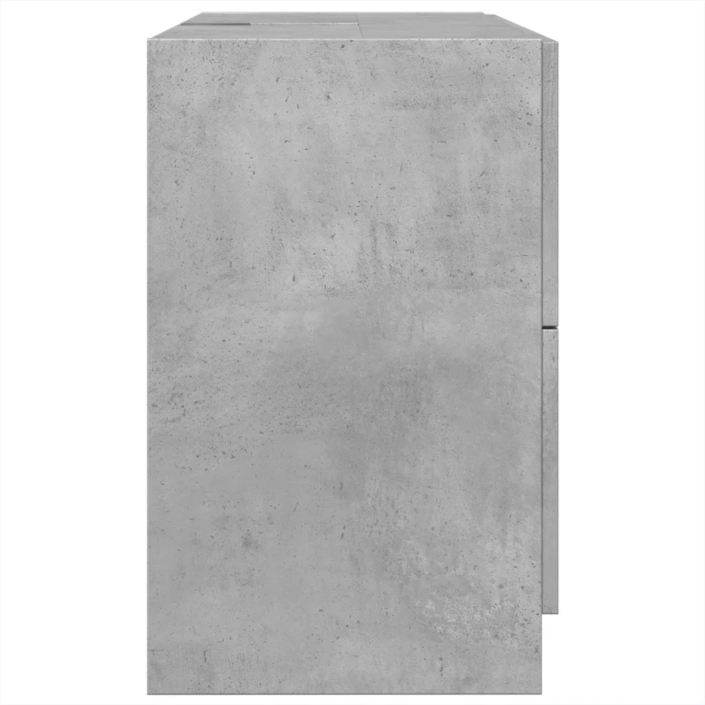 Mobile Lavabo-Armadietto da bagno Grigio Cemento 78x37x59 cm in Truciolare