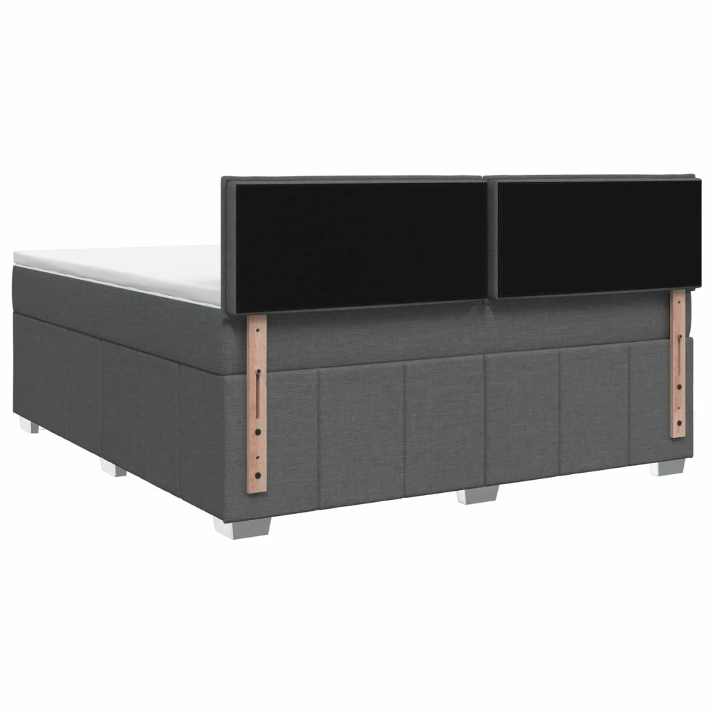 Letto box spring con materasso Grigio Scuro 160 x 200 cm 3452720
