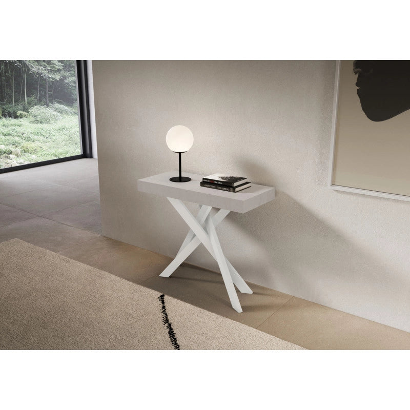 Consolle allungabile 90x40/300 cm Saki telaio Bianche - Cashmere