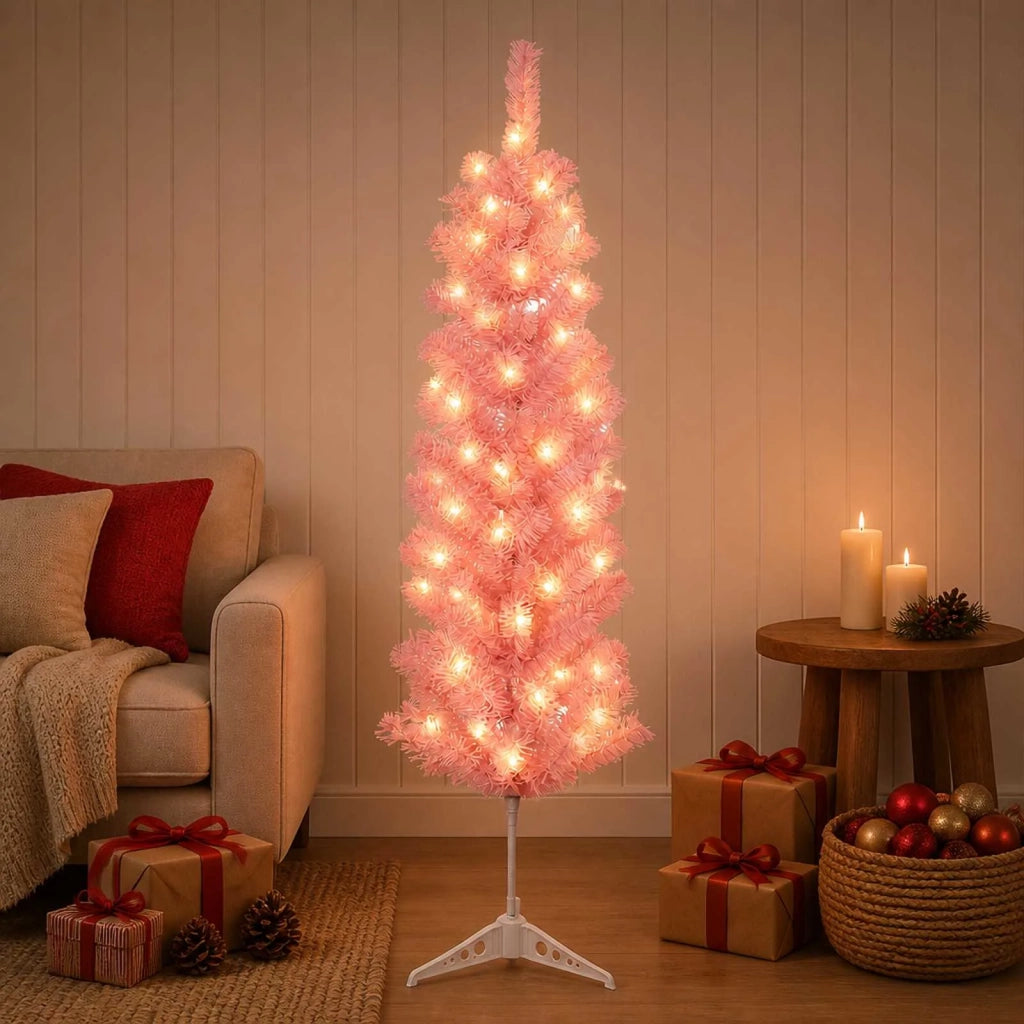 Albero di Natale Artificiale Sottile 150 cm 150 LED 3461076